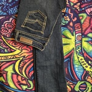 Rock & Roll Cowgirl Dark Blue Boot Cut Jeans